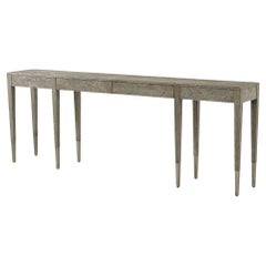 Grey Rustic Long Console Table