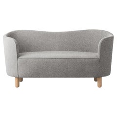 Grey Sahco Zero and Natural Oak Mingle Sofa by Lassen