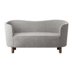 Grey Sahco Zero and Smoked Oak Mingle Sofa by Lassen