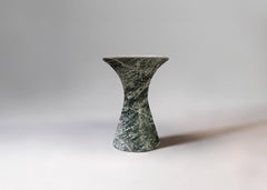 Grey Saint Laurent Contemporary Honed Marble Stool by Angelo Alinea