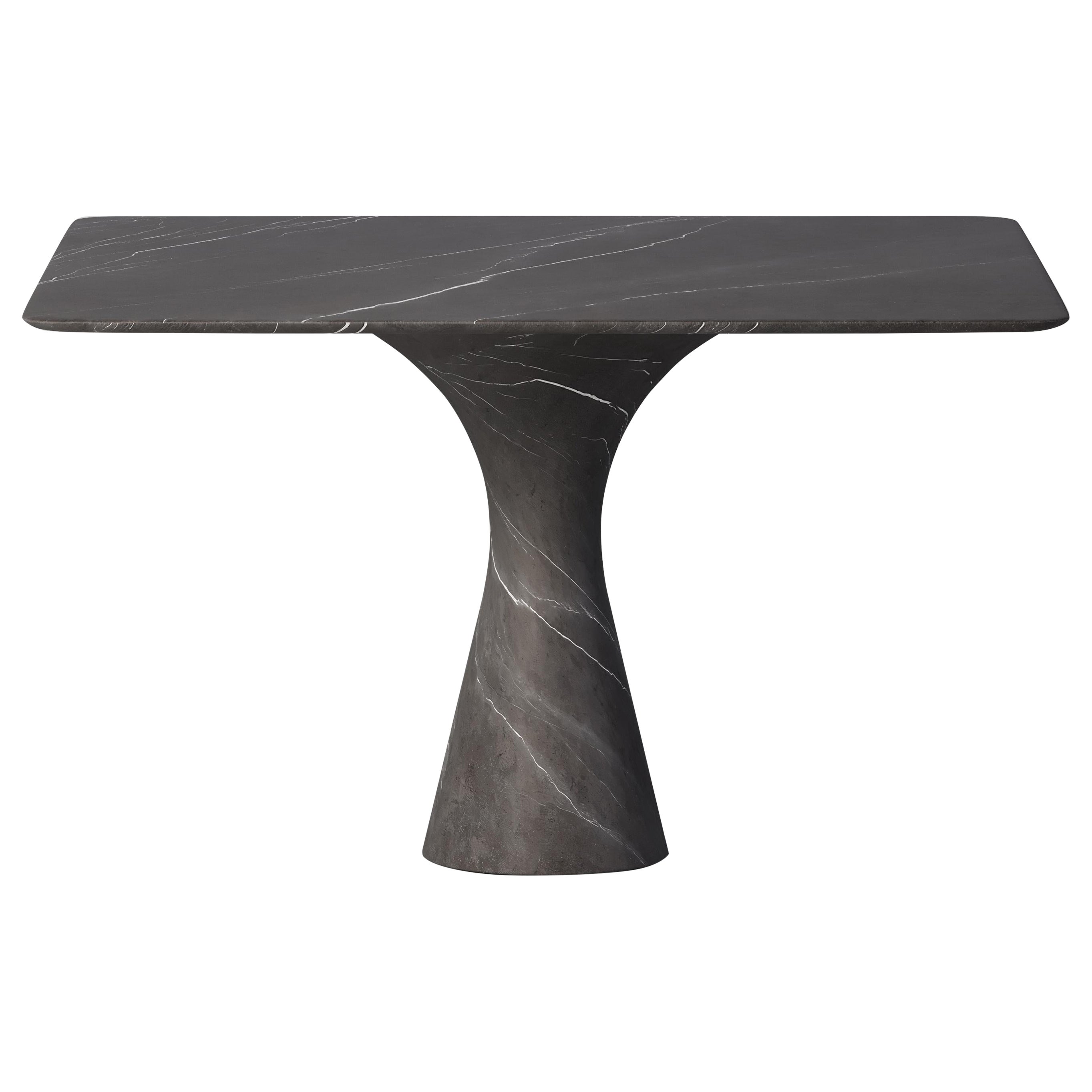 Mesa cuadrada de mármol contemporáneo Saint Laurent gris M/S 150 de Angelo Alinea