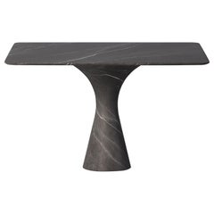 Mesa cuadrada de mármol contemporáneo Saint Laurent gris M/S 150 de Angelo Alinea