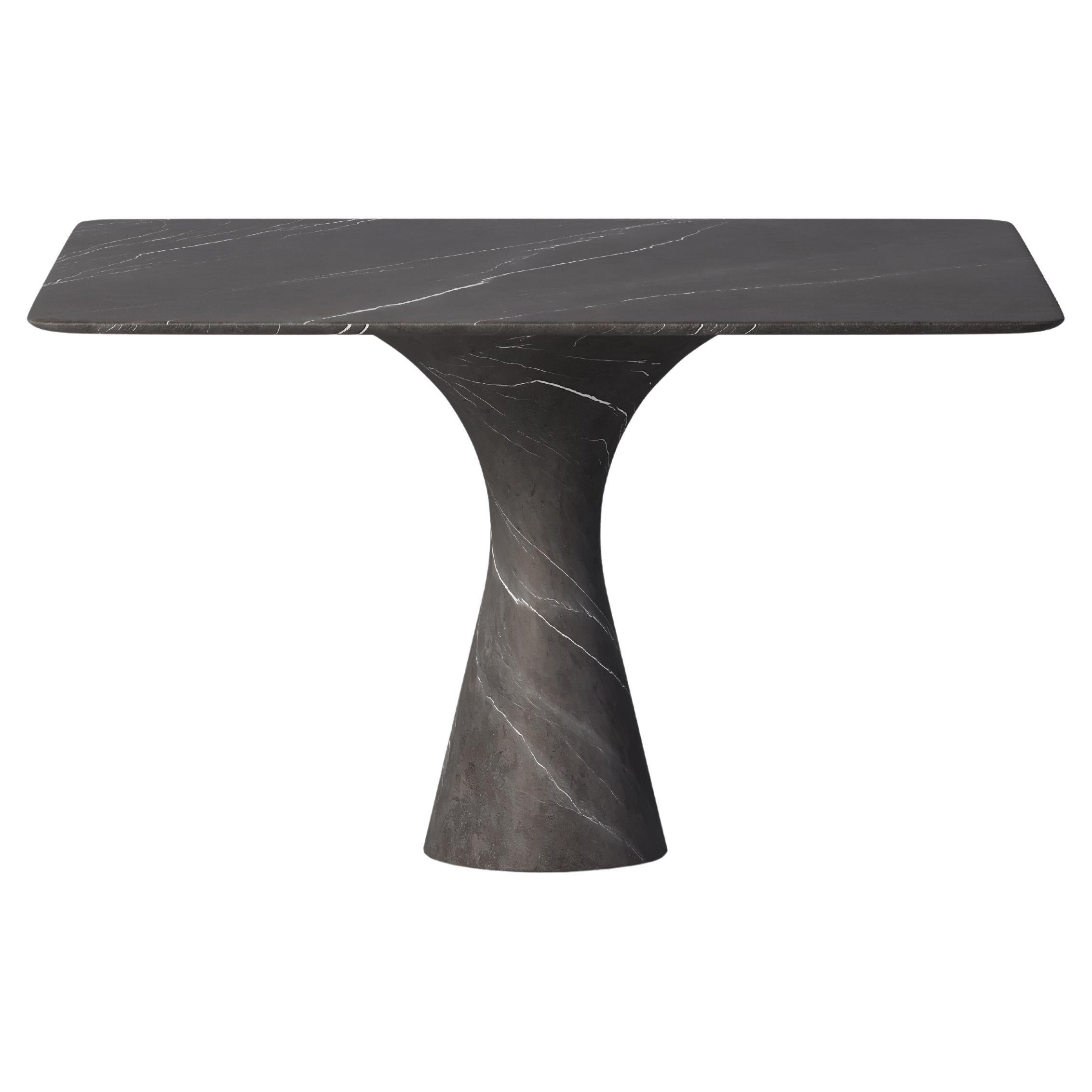 Mesa cuadrada de mármol contemporáneo Saint Laurent gris M/S 175 by Angelo Alinea