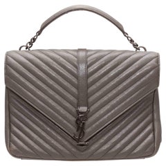 Saint Laurent Lou Lou Matelasse Handtasche grau