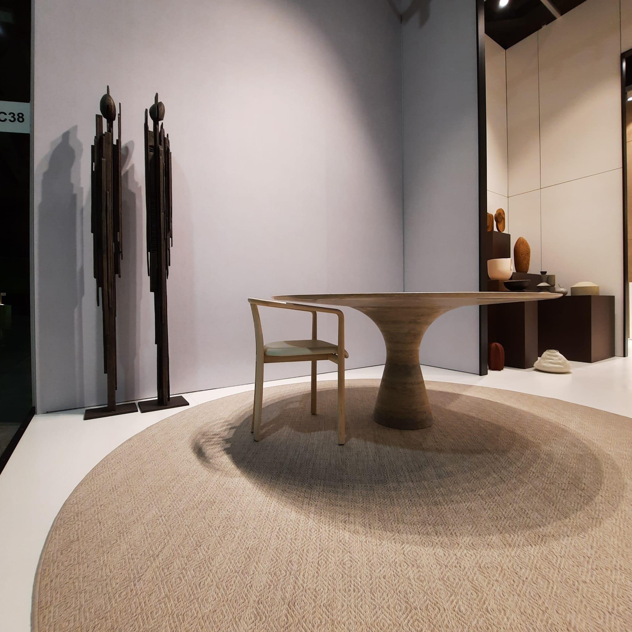 Tavolo da pranzo in marmo contemporaneo raffinato Saint Laurent grigio 160/75 in vendita 13