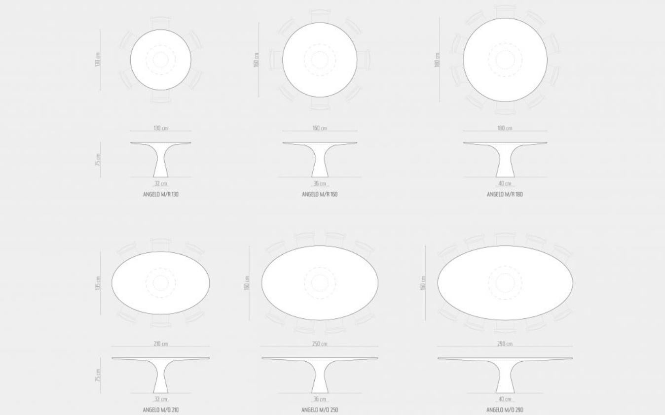 Saint Laurent table basse ronde contemporaine raffinée en marbre gris 36/100 en vente 6