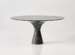 Grey Saint Laurent Refined Contemporary Marble Oval Low Table 130/27