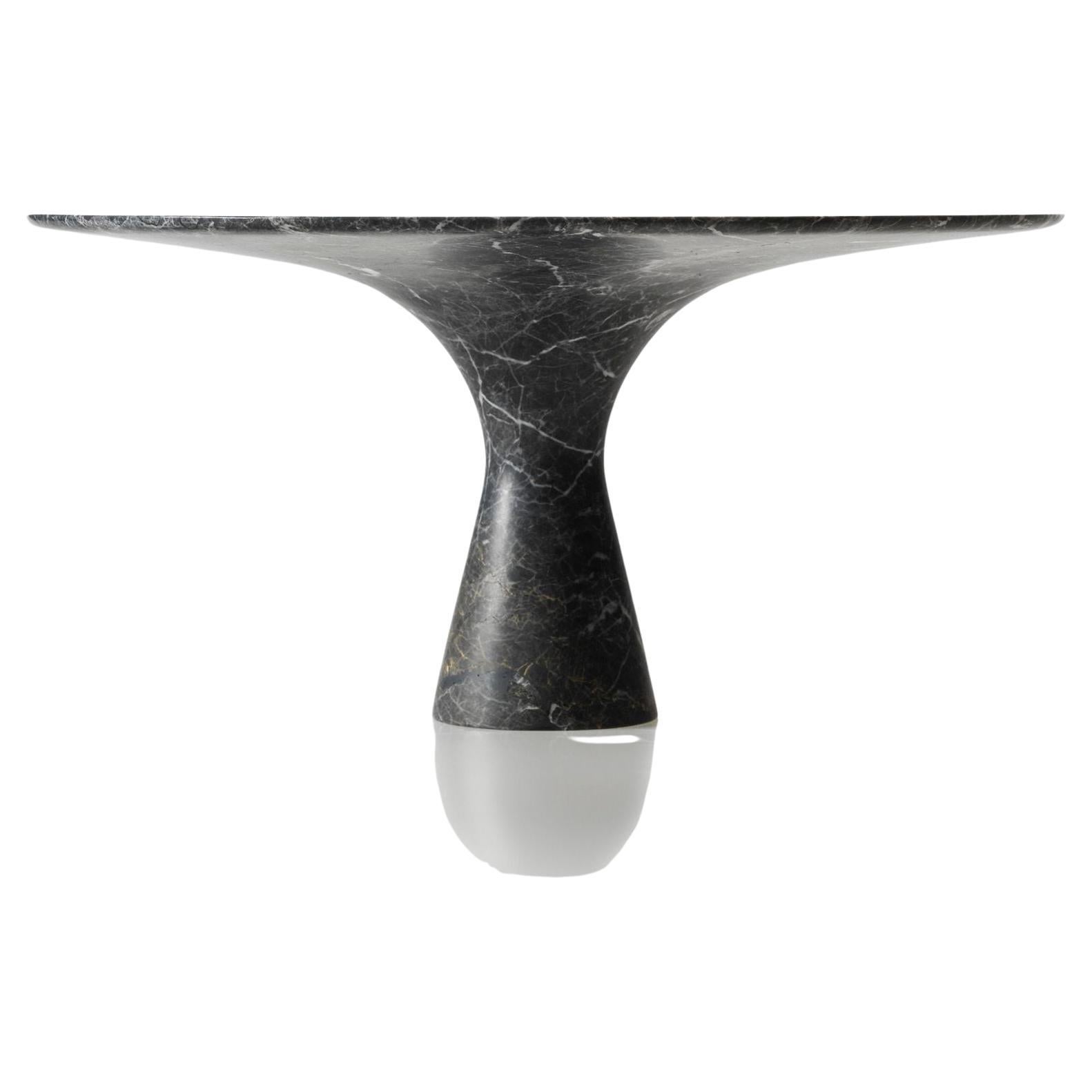 Grey Saint Laurent Refined Contemporary Marble Round Table M/R 130