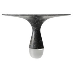 Grey Saint Laurent Refined Contemporary Marble Round Table M/R 130