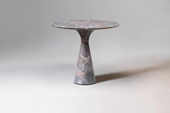 Grey Saint Laurent Refined Contemporary Marble Side Table 62/45