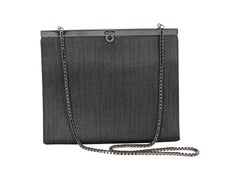 Grey Salvatore Ferragamo Denim Clutch