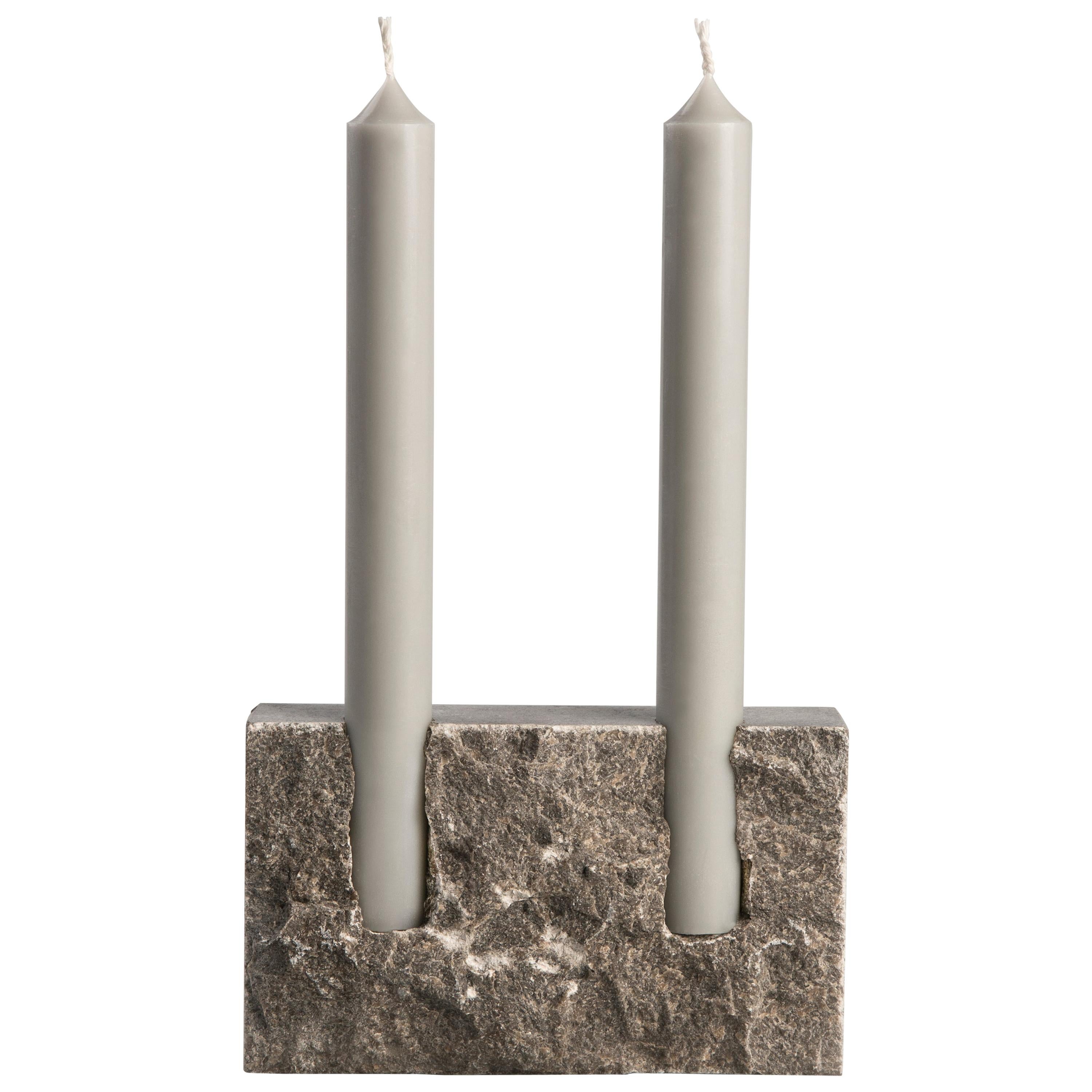 Grey Sant Vicenç Sculpted Candleholder by Sanna Völker