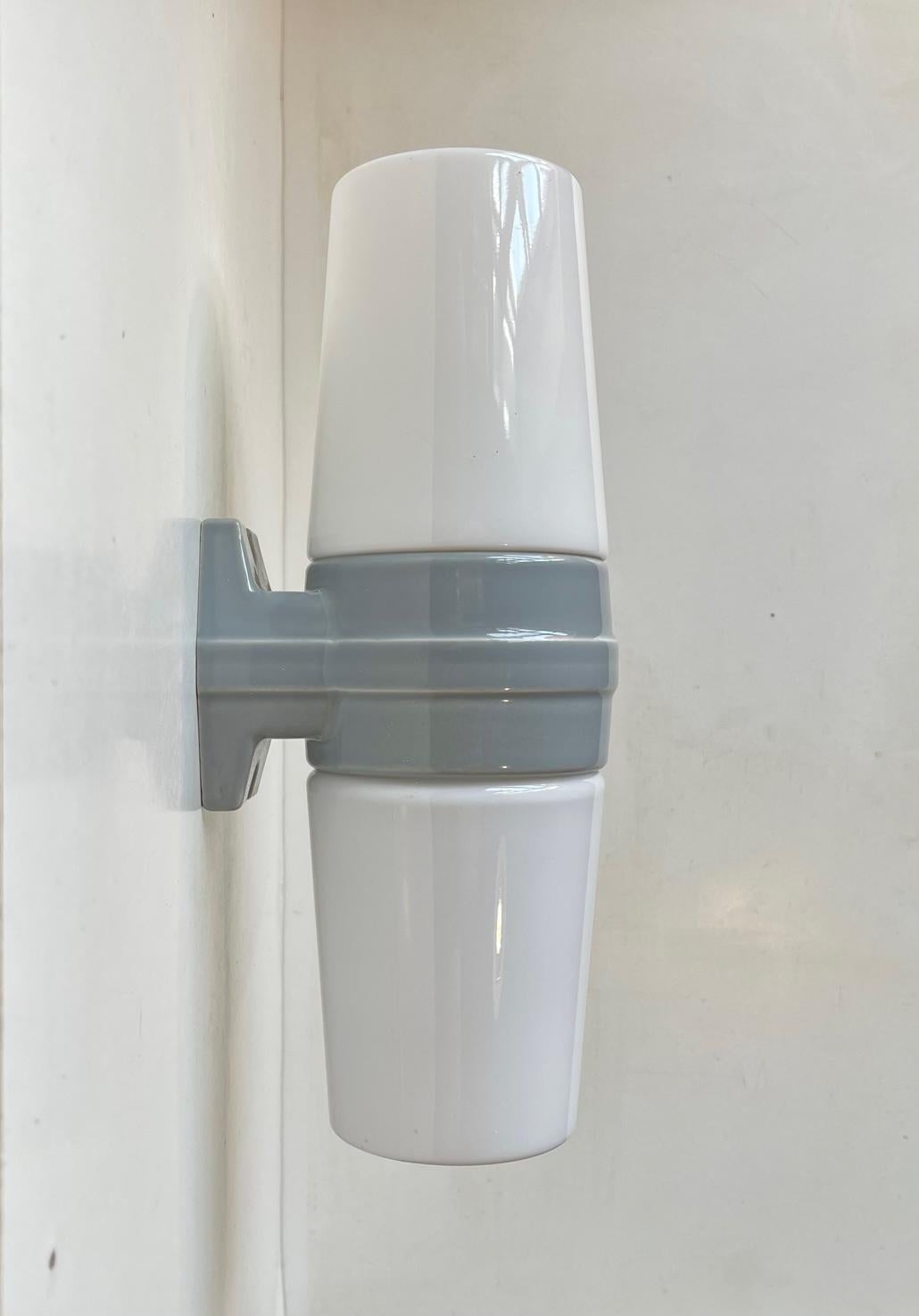 Mid-20th Century Grey Scandinavian Dual Bathroom Wall Lamp by Sigvard Bernadotte for Ifö, 1960s For Sale