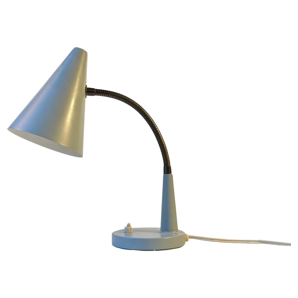 Lampada da tavolo o da parete scandinava grigia di E. S. Horn, anni '50