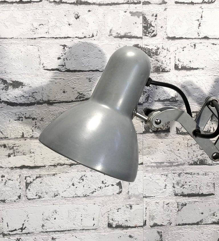 Industrial Grey Scissor Wall Lamp, 1980s For Sale