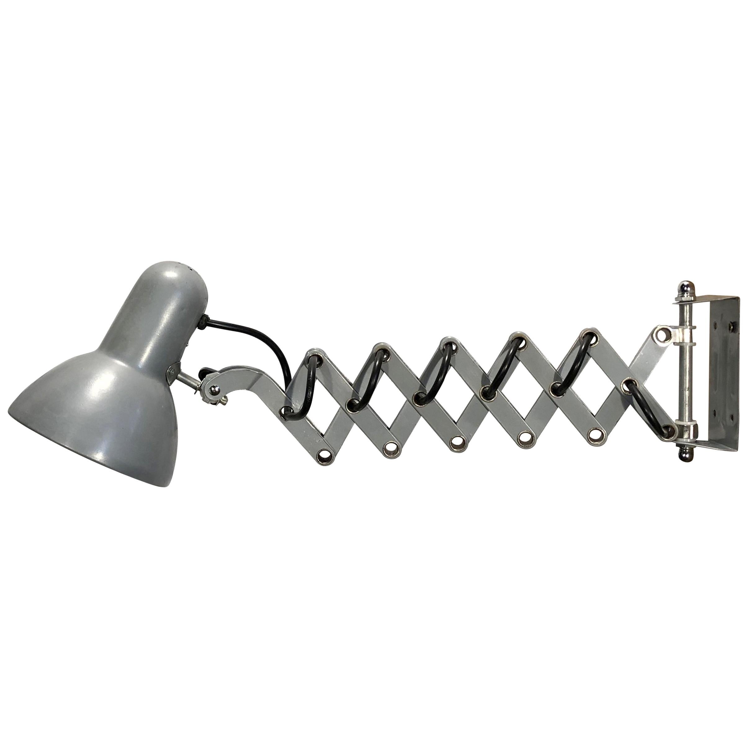 Grey Scissor Wall Lamp, 1980s