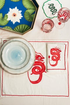 Salatteller aus handbemalter Keramik in grauem Farbton - 4er-Set - Made in Italy