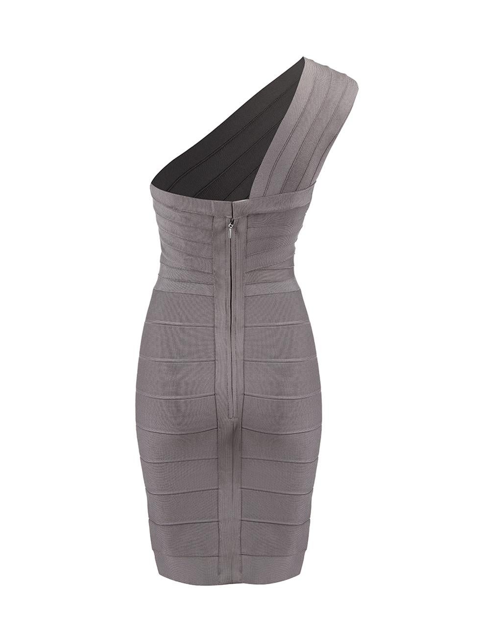 Gray Grey Shadow Jessamine Bandage Mini Dress Size M