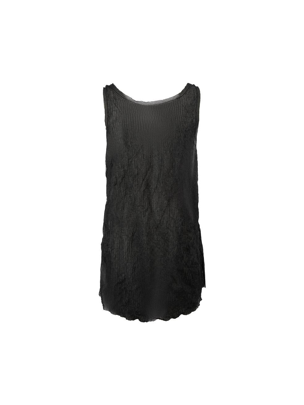 MM6 Maison Margiela Grey Sheer Textured Tank Top Size M In Good Condition For Sale In London, GB