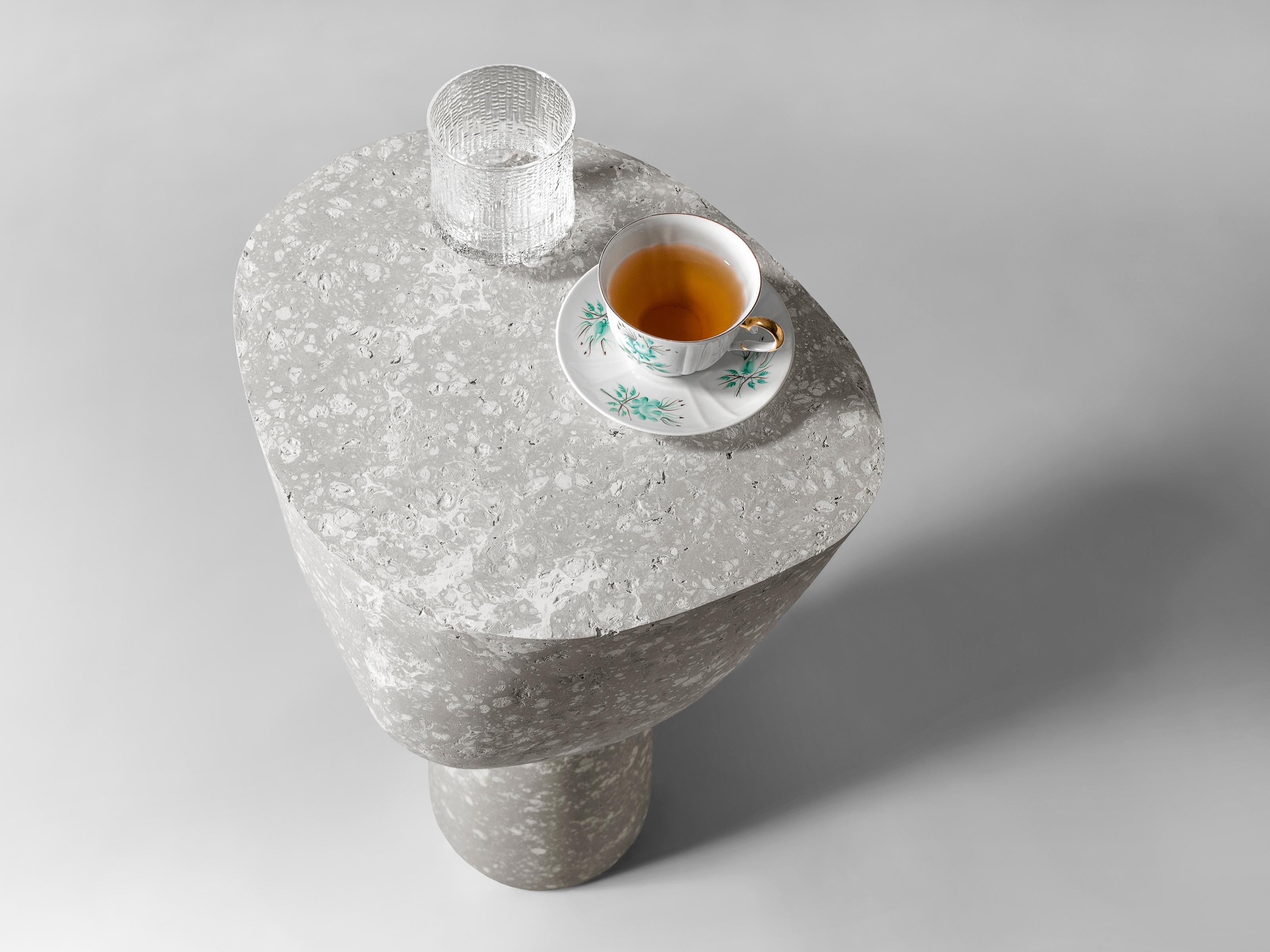 Contemporary Grey Side Table by Donatas Zukauskas For Sale
