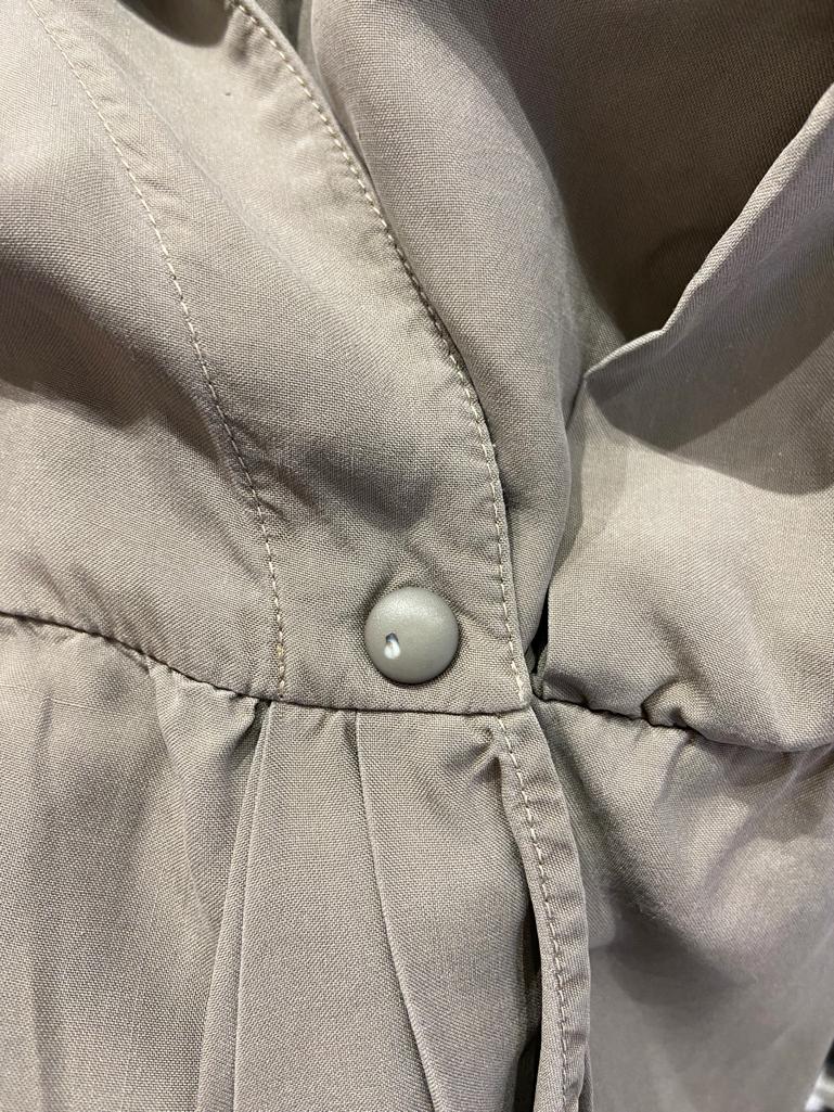 Grey silk wrapped dress Thierry Mugler For Sale 4