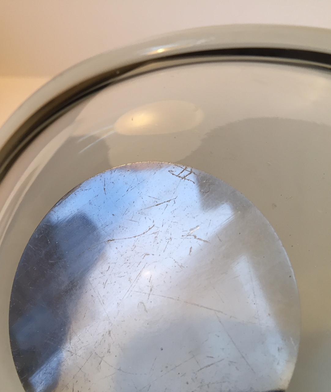 Mid-Century Modern Grey Smoke Glass Bowl by Per Lütken for Holmegaard, Denmark, 1960s For Sale
