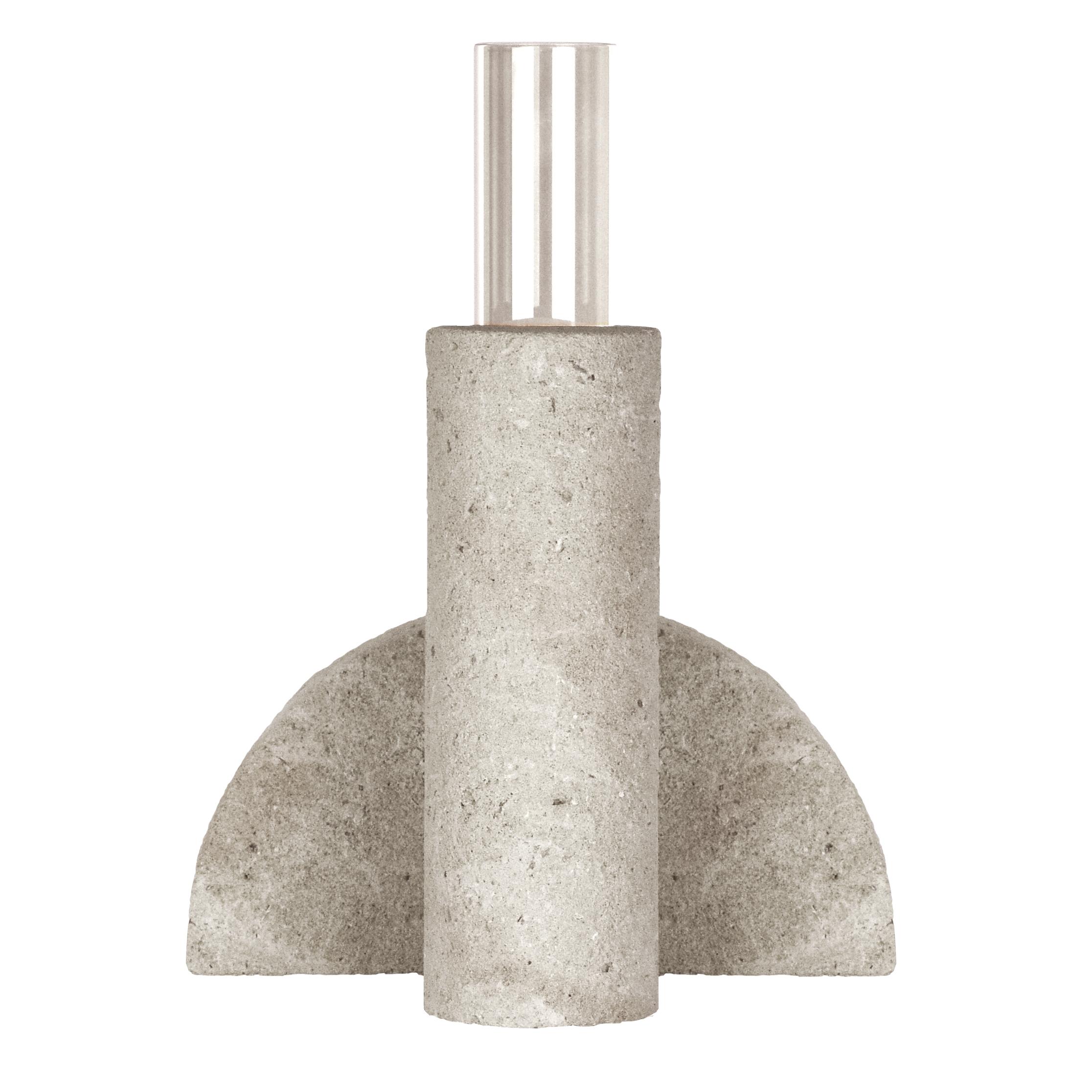 Post-Modern Grey-Smoked Cochlea Della Metamorfosi 1 Soils Edition Vase by Coki Barbieri For Sale
