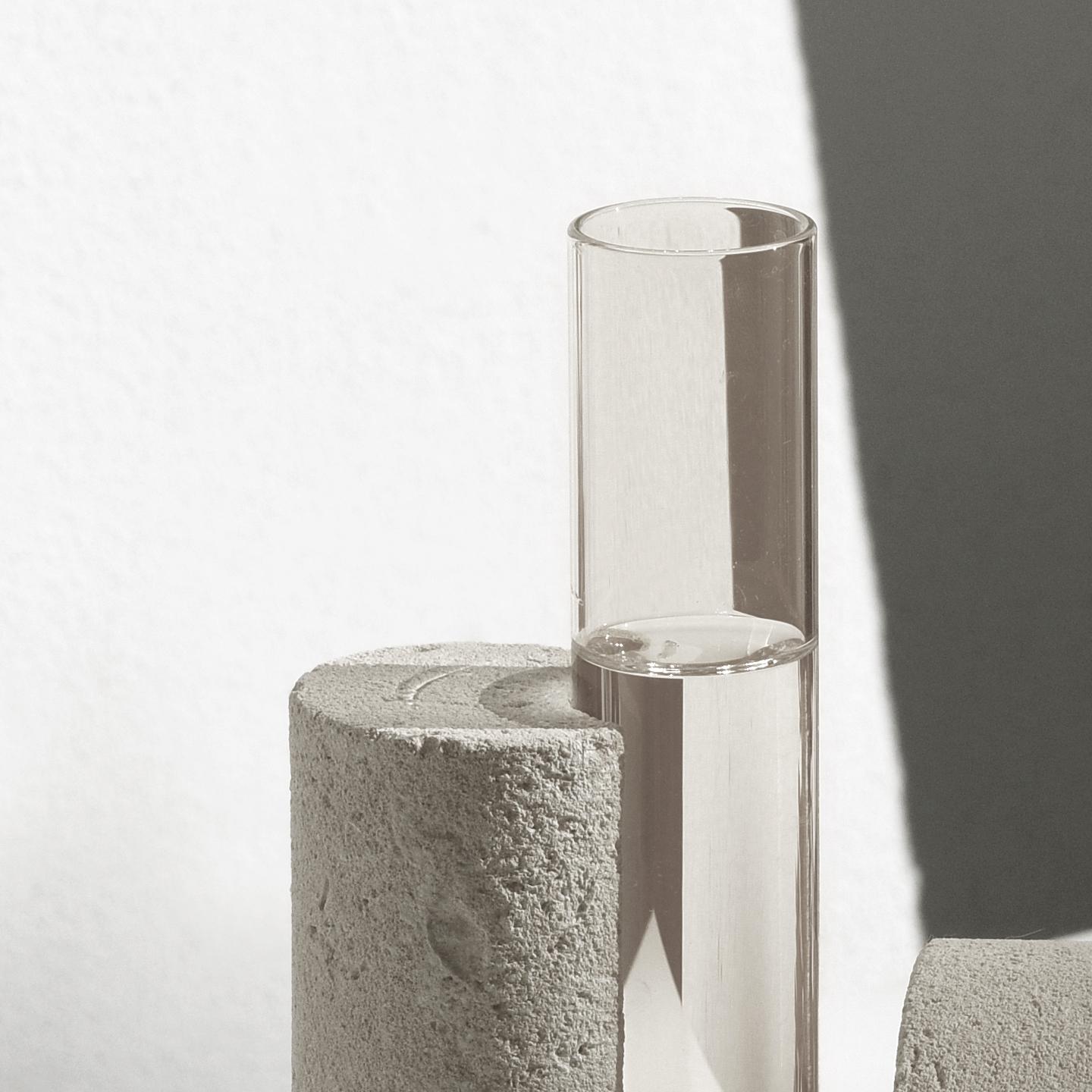 Hand-Crafted Grey-Smoked Cochlea Della Metamorfosi 2 Soils Edition Vase by Coki Barbieri For Sale