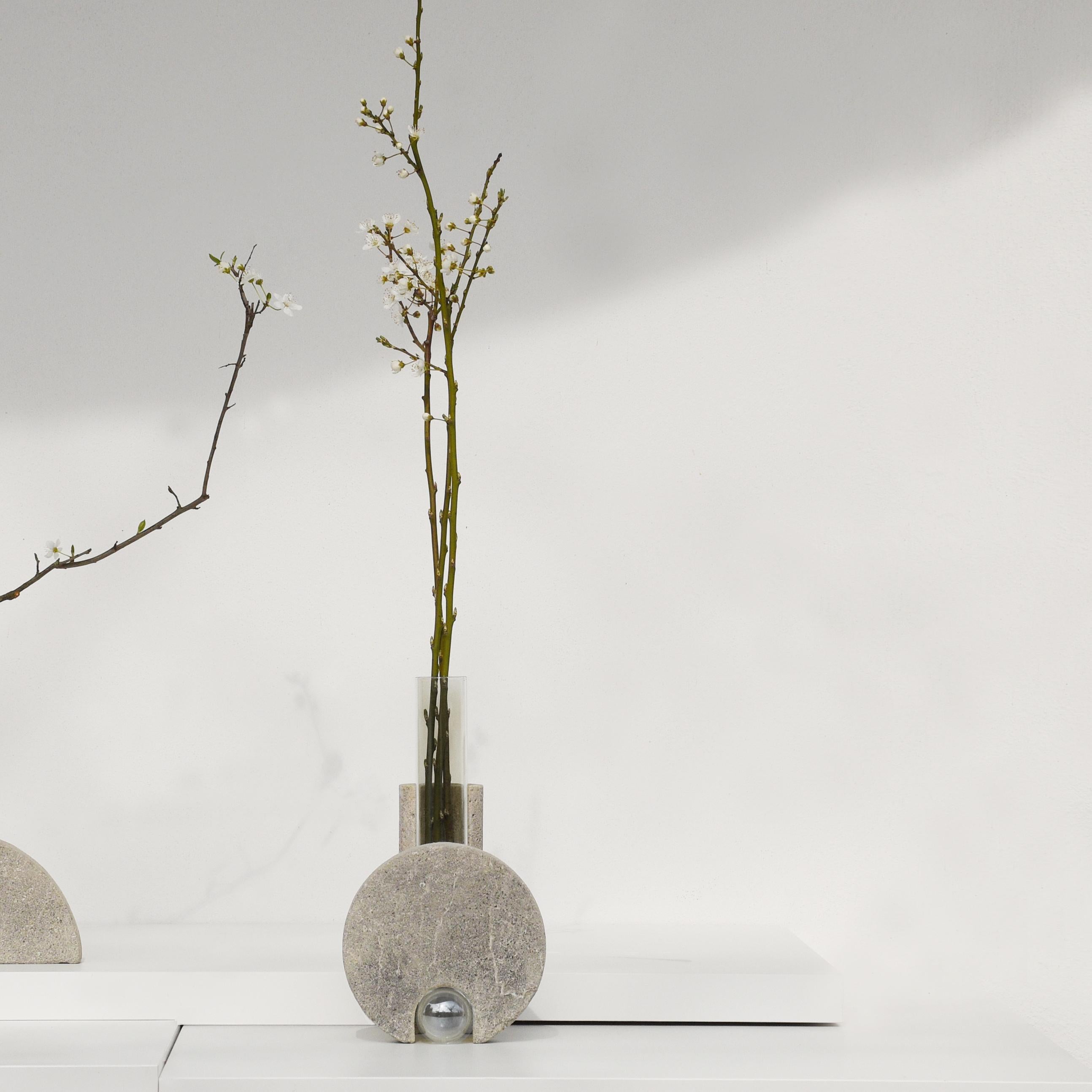 Grey-Smoked Cochlea Della Metamorfosi 2 Soils Edition Vase by Coki Barbieri In New Condition For Sale In Geneve, CH