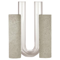 Vase en édition dello Sviluppo Soils gris fumé de Coki Barbieri