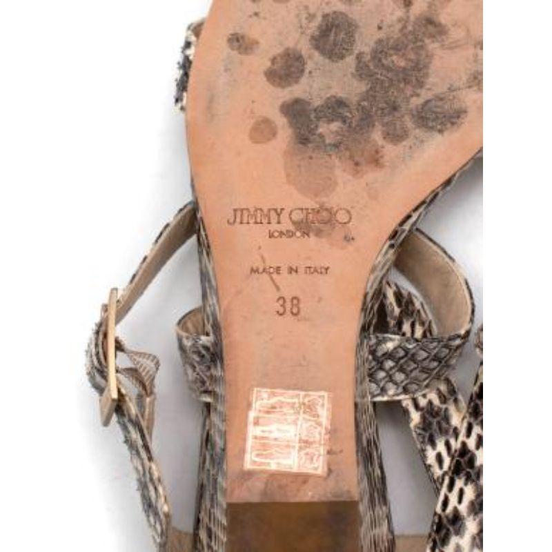 Women's Grey Snake Skin Wedge Sandals For Sale