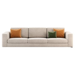 Grey Sofa in Leather, Portuguese Contemporary Upholstered