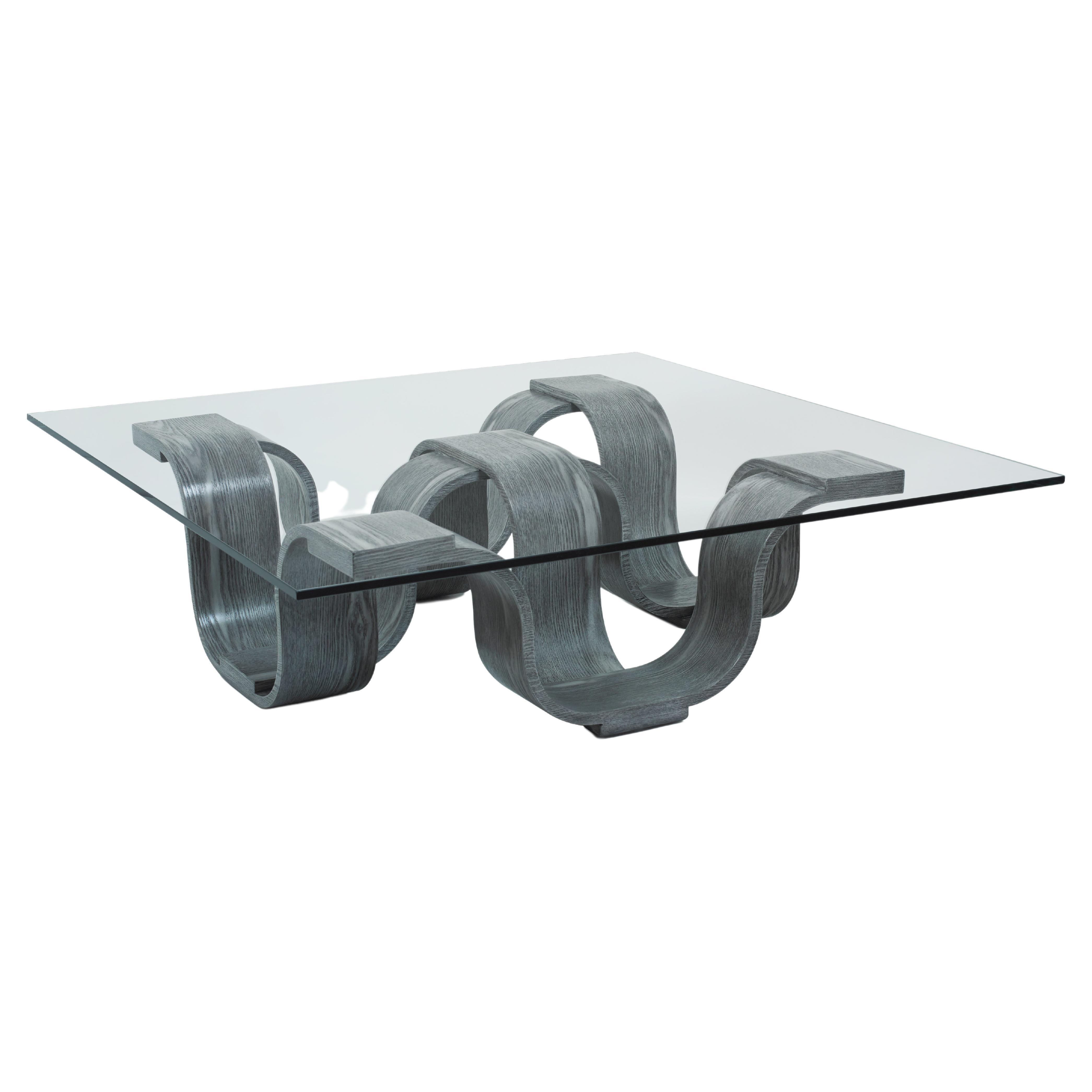 Grey Square Cocktail Table For Sale