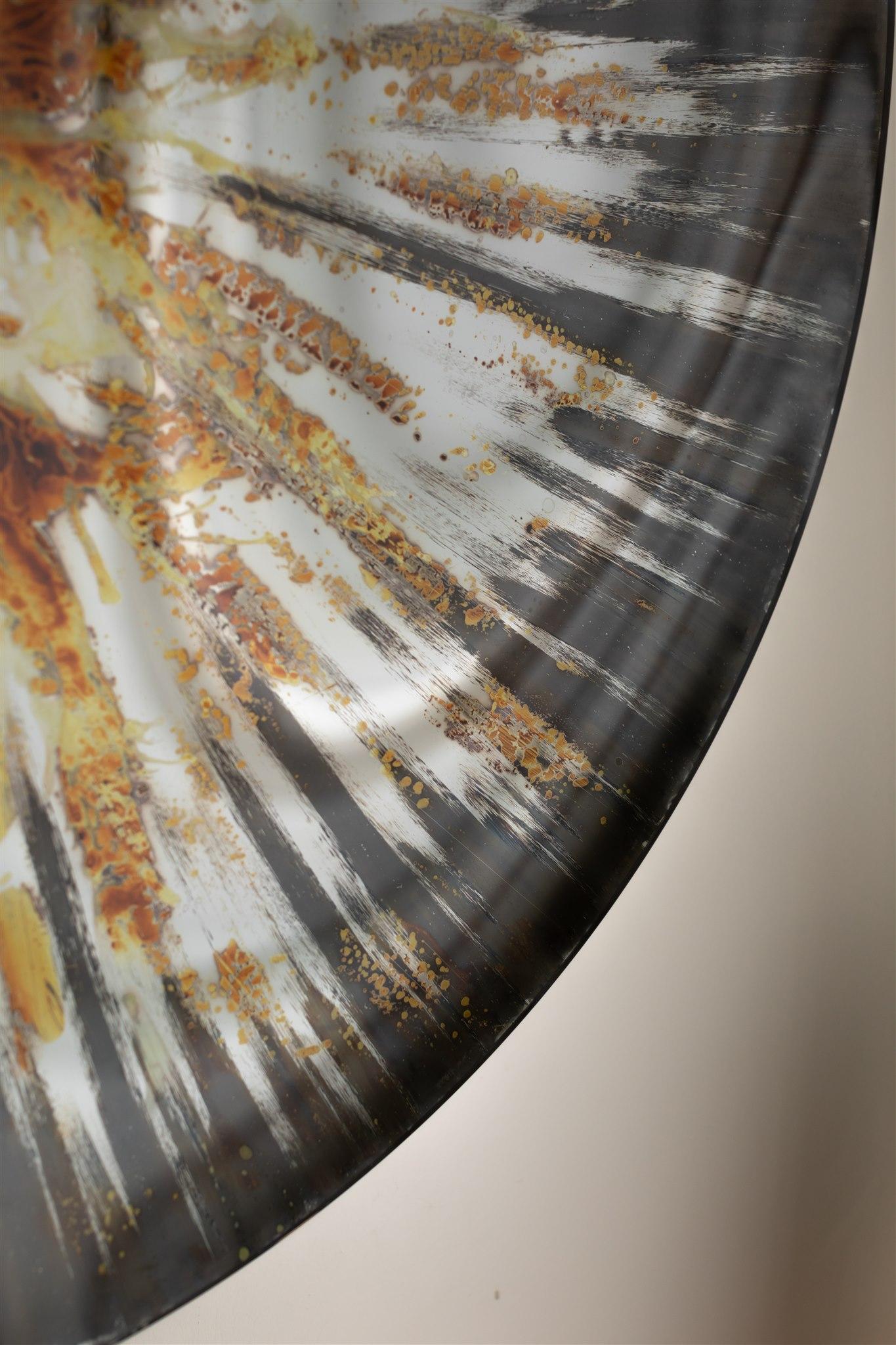 Specchio da parete Grey Star di OOM Contemporary Glass in vendita 2