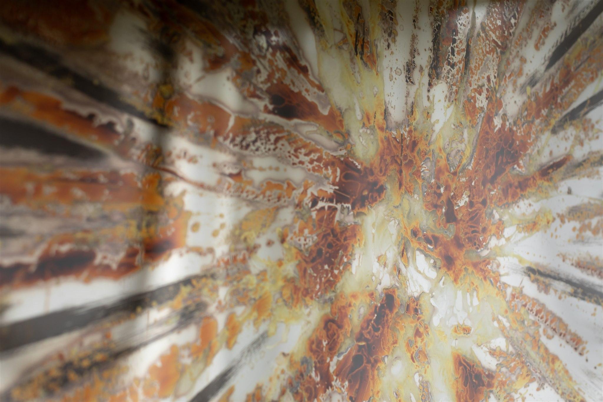 Smalto Specchio da parete Grey Star di OOM Contemporary Glass in vendita