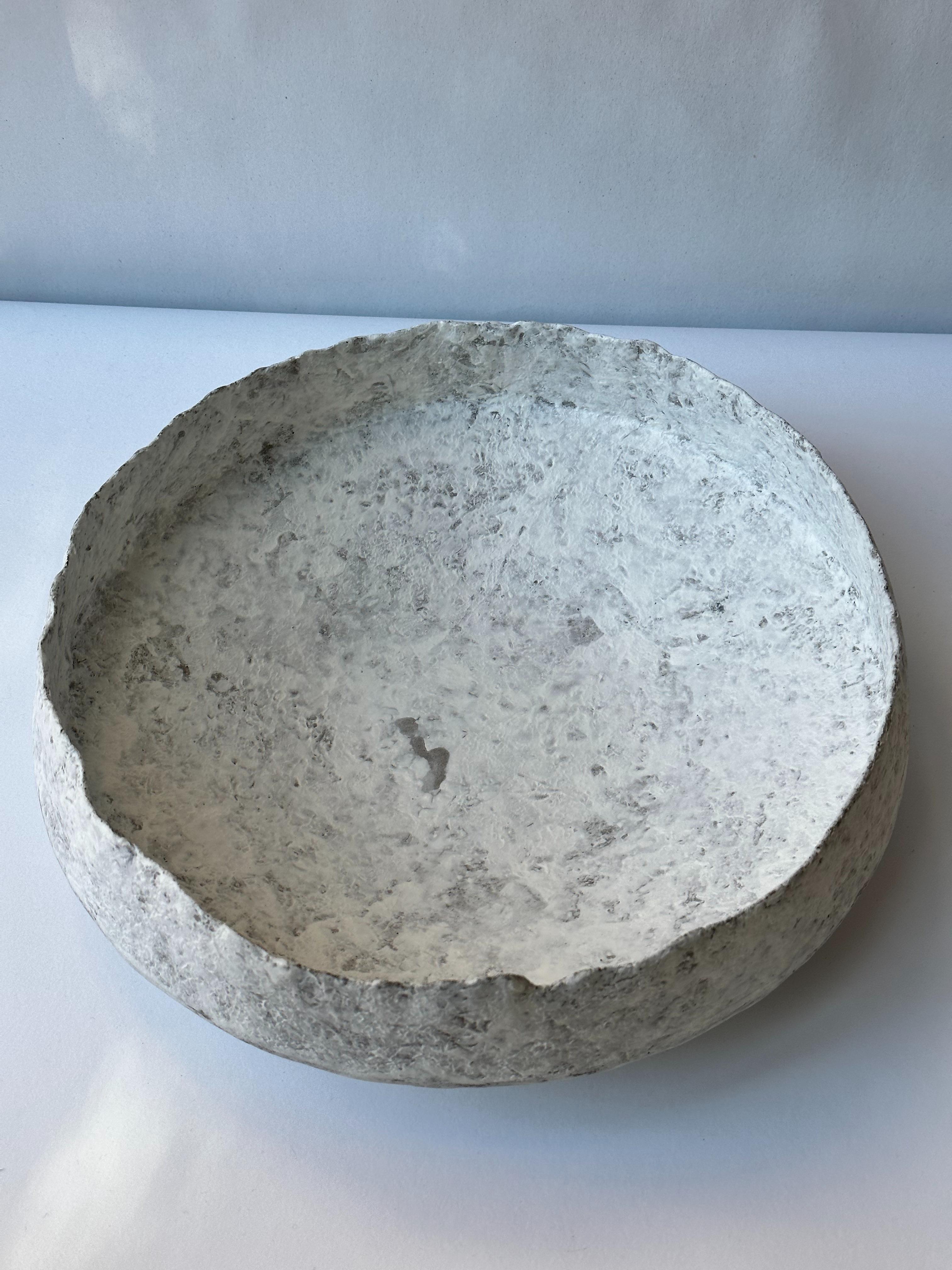 Greek Grey Stoneware Pinakio Plate by Elena Vasilantonaki For Sale