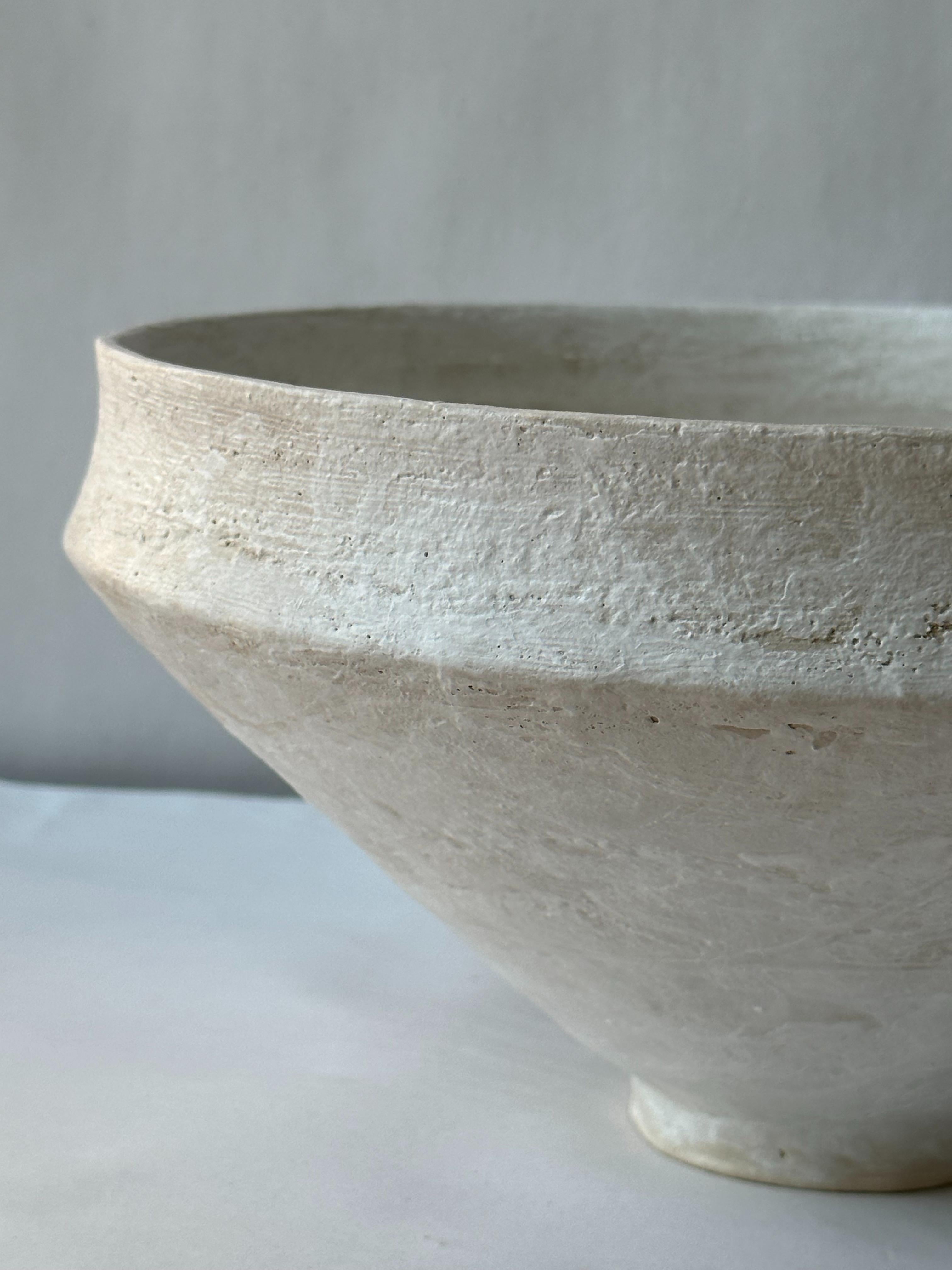 Grey Stoneware Roman Bowl by Elena Vasilantonaki For Sale 1