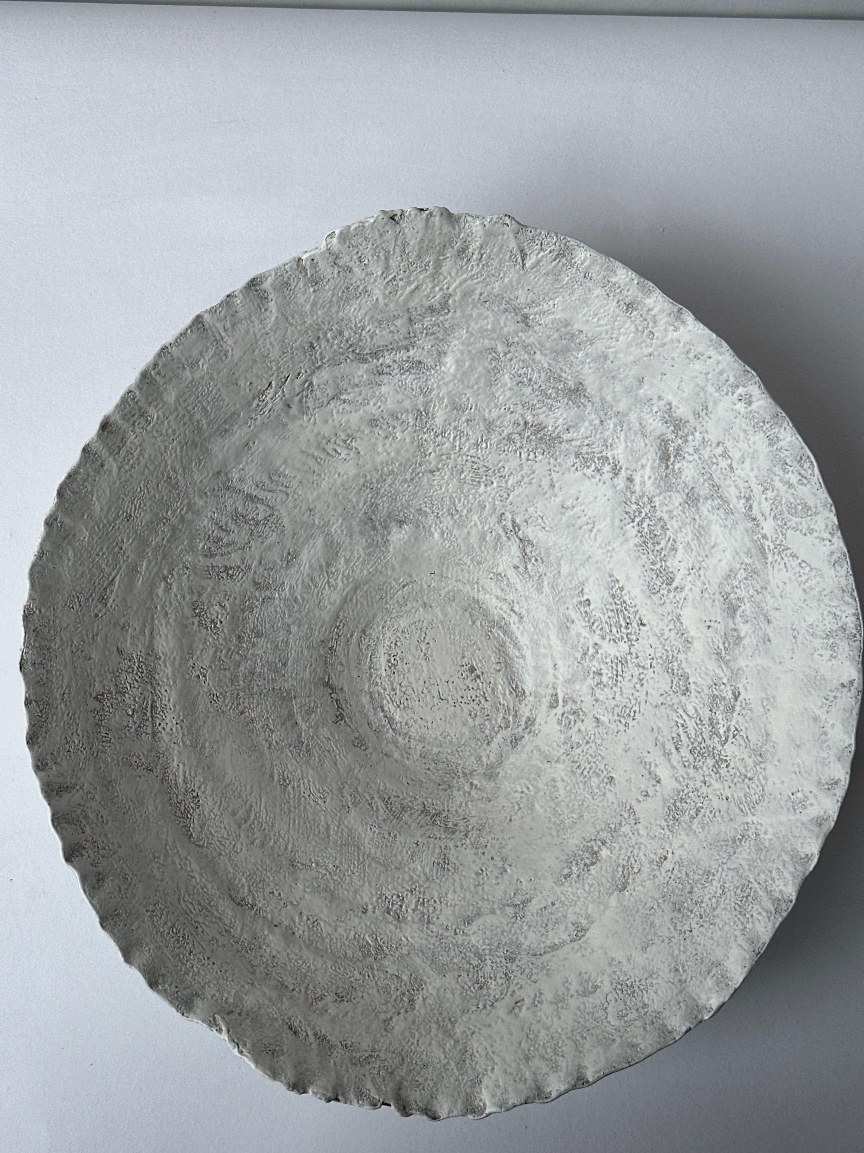 Grey Stoneware Symposio Bowl by Elena Vasilantonaki For Sale 2
