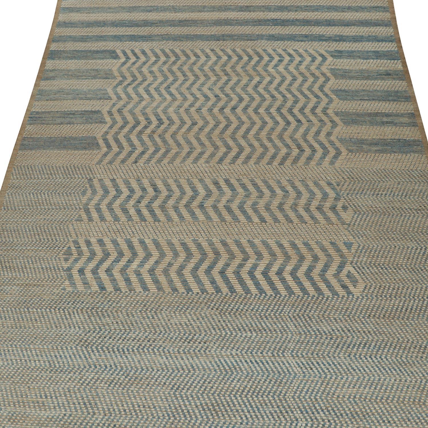 Afghan abc carpet Grey Stripe Moroccan Wool Rug - 9'9