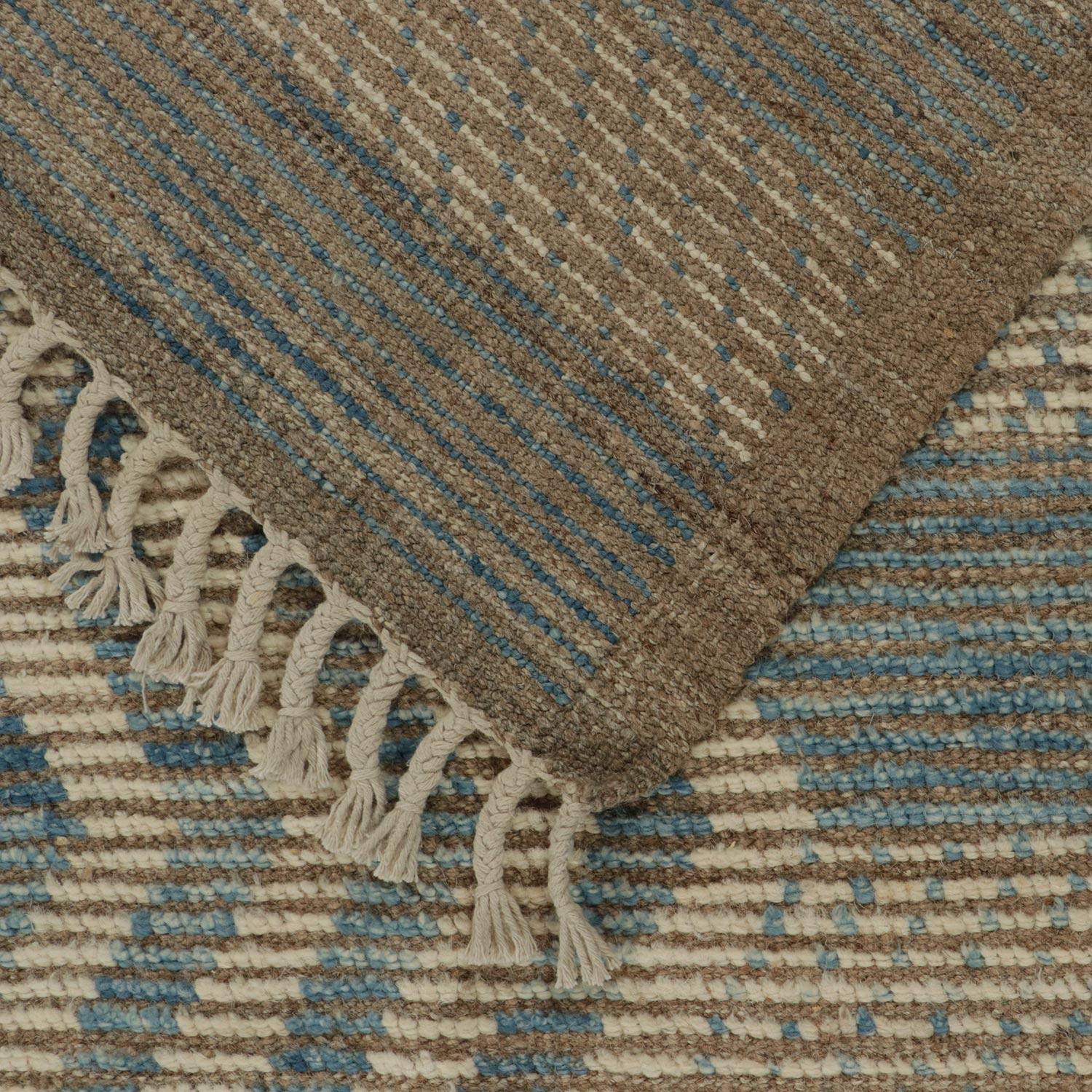 Contemporary abc carpet Grey Stripe Moroccan Wool Rug - 9'9