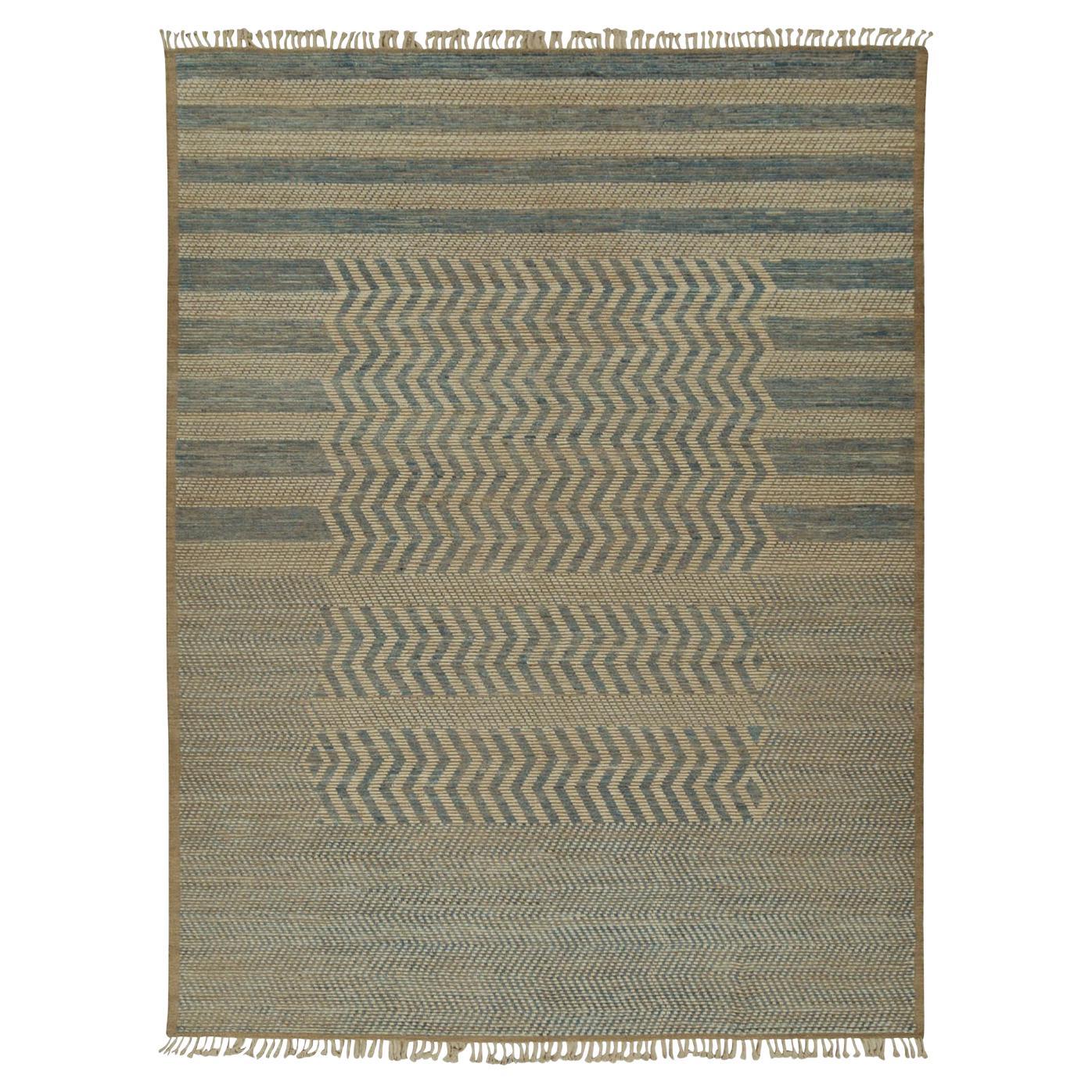 abc carpet Grey Stripe Moroccan Wool Rug - 9'9" x 13'10"