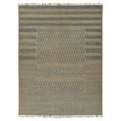 abc carpet Grey Stripe Moroccan Wool Rug - 9'9" x 13'10"