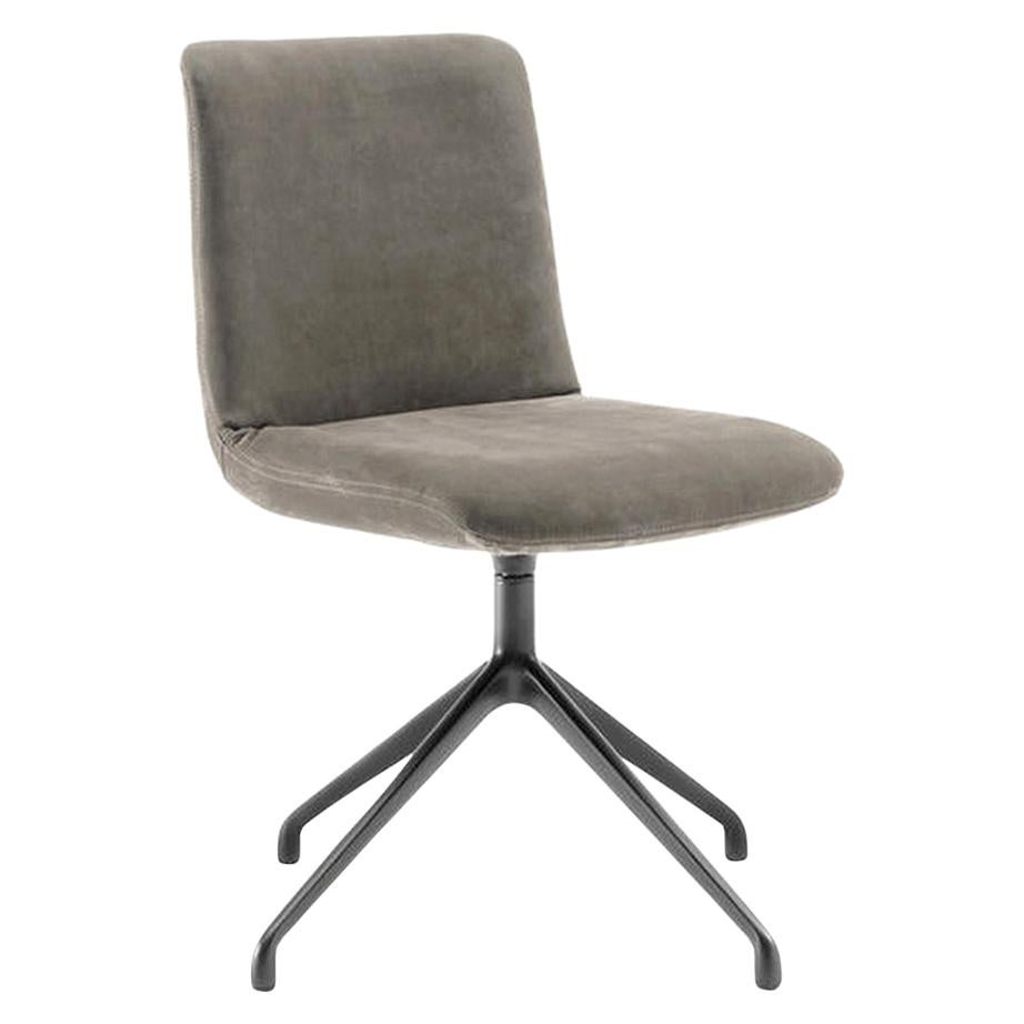 Grey Nabuk Dining Chair by Claudio Bellini Made in Italy For Sale