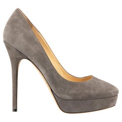 Grey Suede Eros Platform Pumps Size IT 38