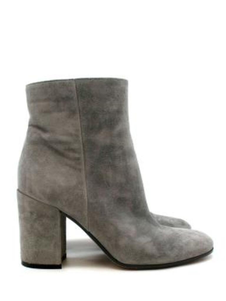 grey heeled ankle boots