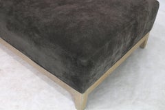 Grey Suede Leather Limed Oak Frame Daybed