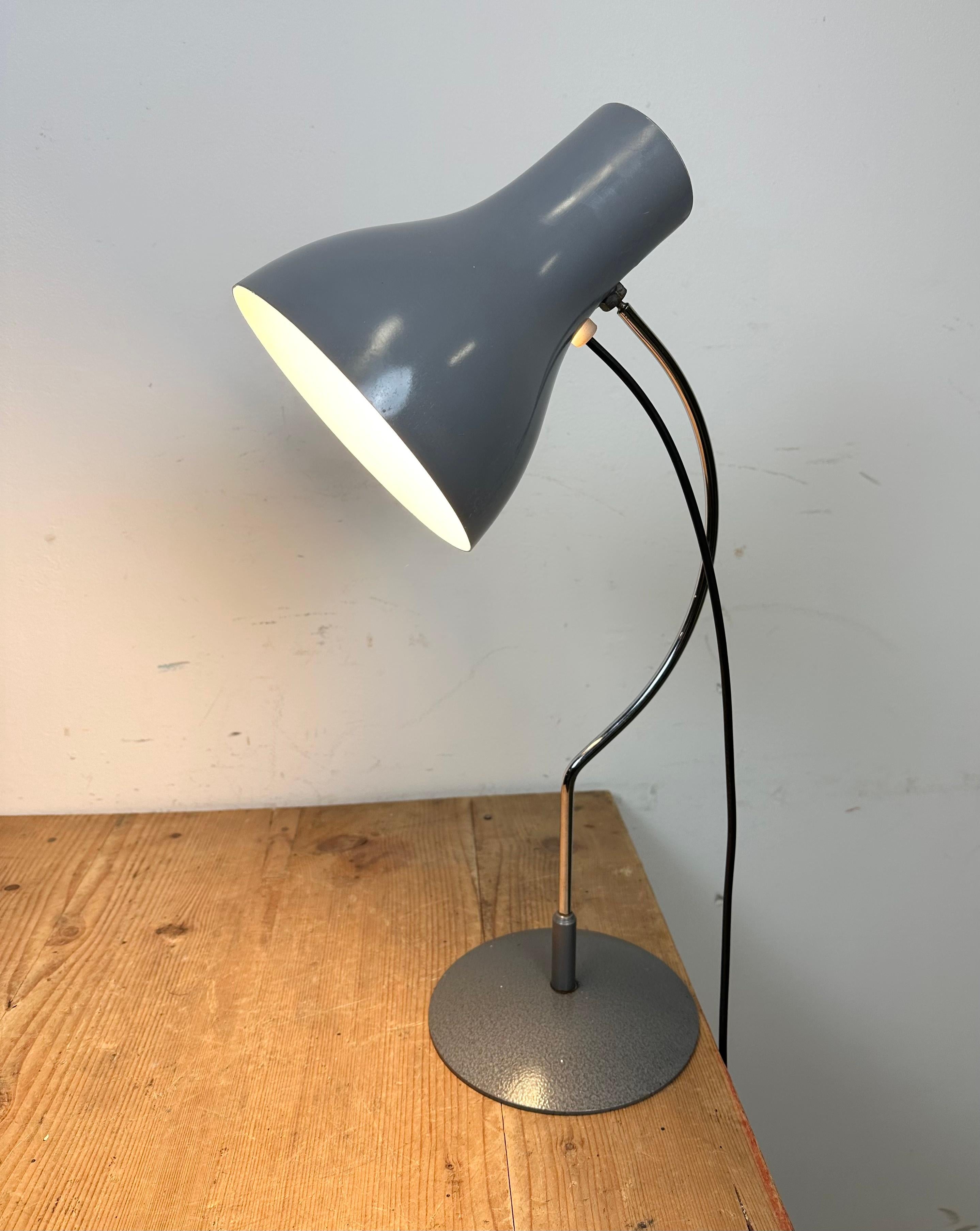 Grey Table Lamp by Josef Hurka for Napako, 1960s For Sale 6