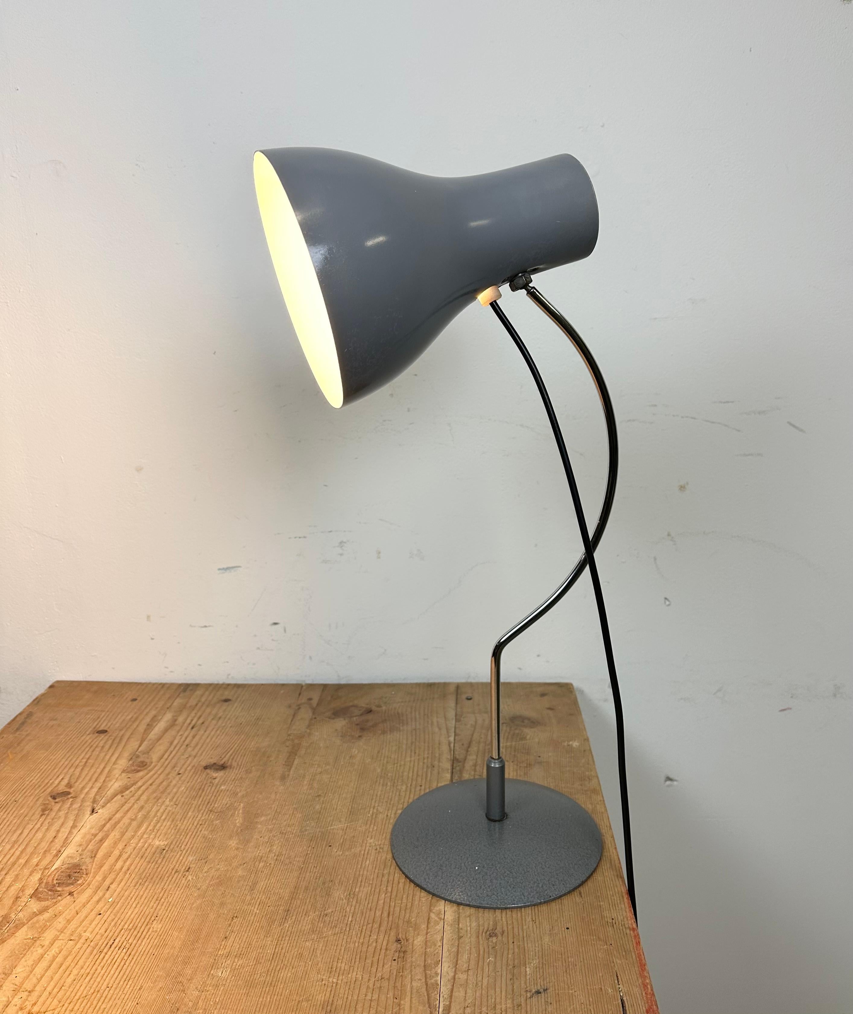 Grey Table Lamp by Josef Hurka for Napako, 1960s For Sale 7