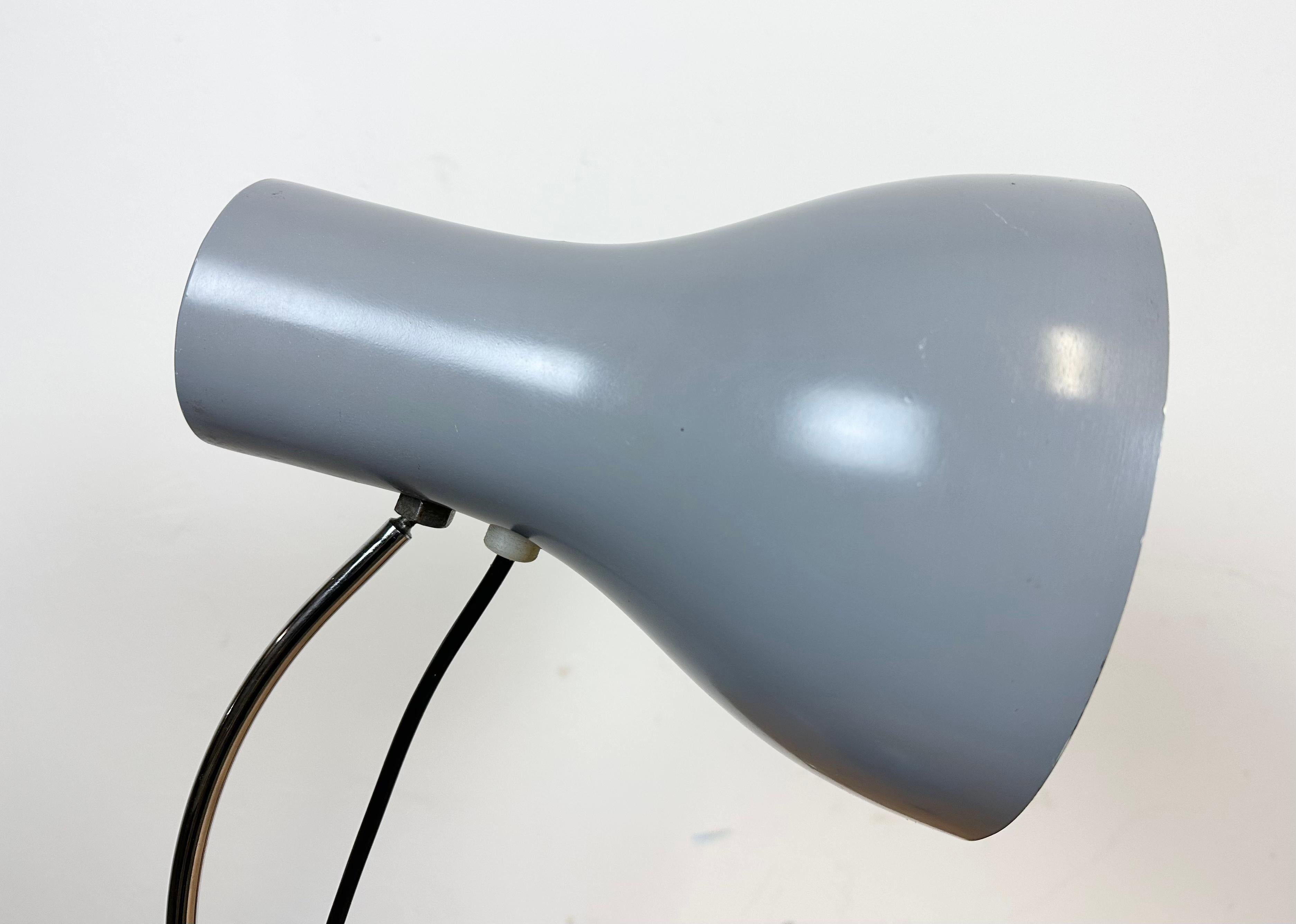 Aluminum Grey Table Lamp by Josef Hurka for Napako, 1960s For Sale