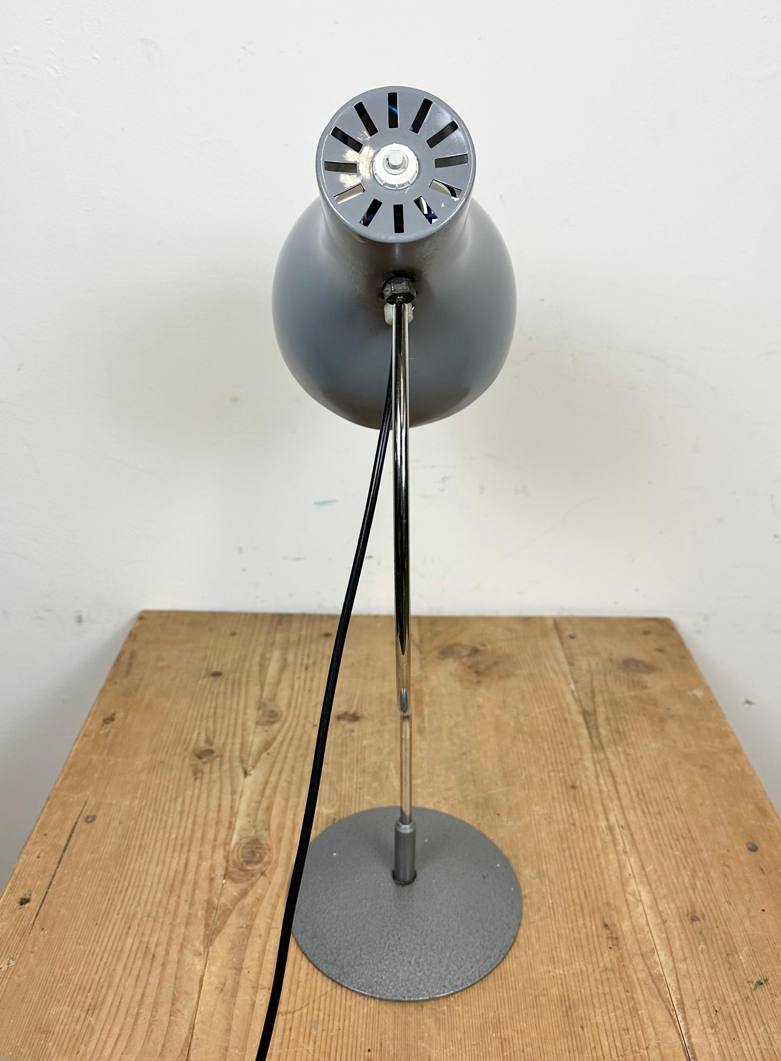 Grey Table Lamp by Josef Hurka for Napako, 1960s For Sale 1